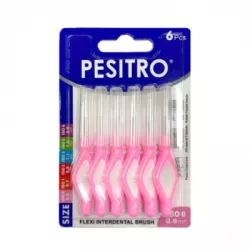 Pesitro межзубные ершики Розовые ISO (0,6 мм), 6шт