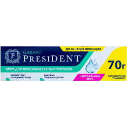 President garant крем для фиксации зубных протезов 70 гр/нейтральный вкус