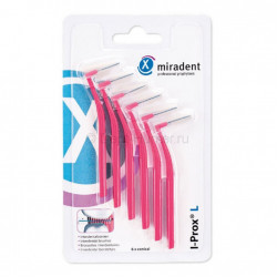 Miradent I-Prox® L - Щеточки для межзубных промежутков, Диаметр щетинок Ø 1.8mm (6 шт.), розовые.